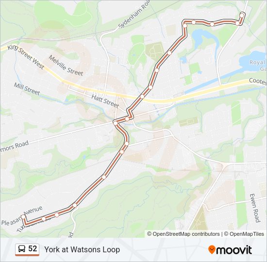 52 Bus Line Map