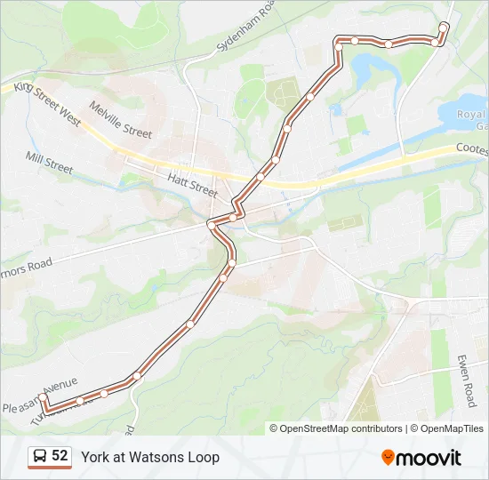 52 Bus Line Map