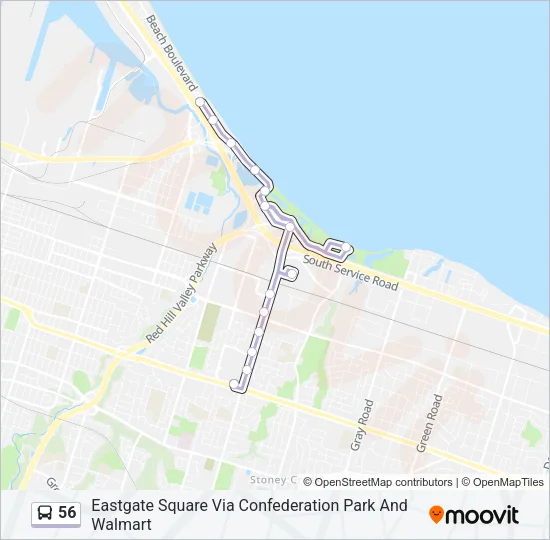 56 Bus Line Map