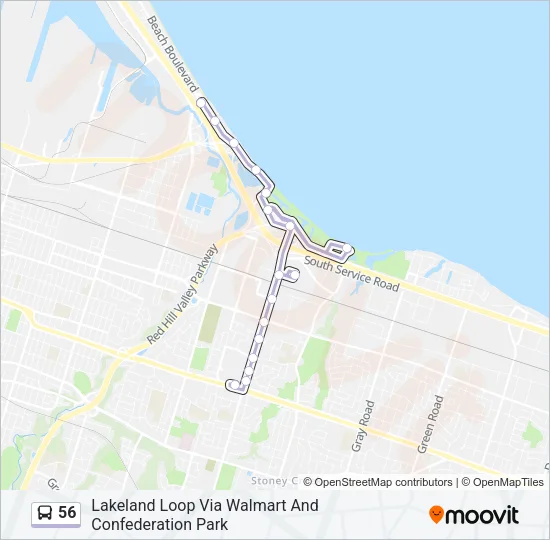 56 Bus Line Map