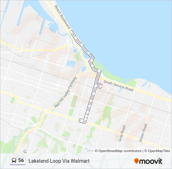 56 Bus Line Map