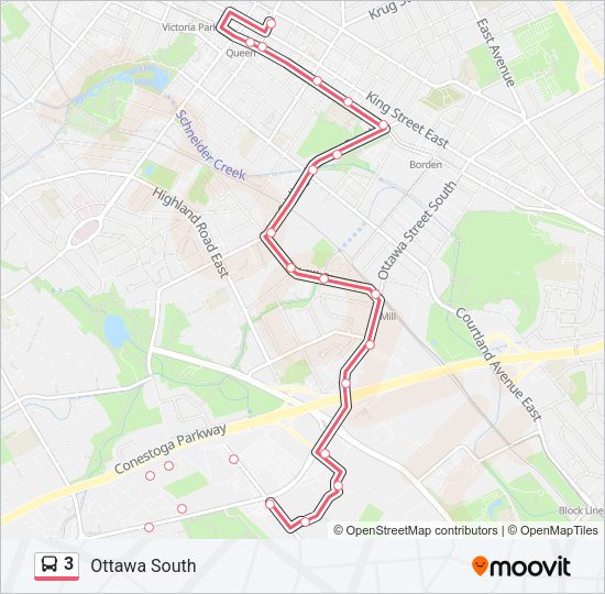 3 Bus Line Map