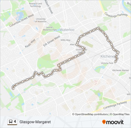 4 Bus Line Map