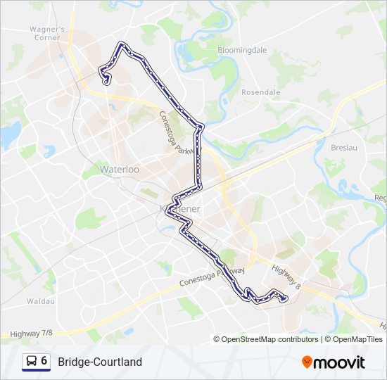 6 bus Line Map