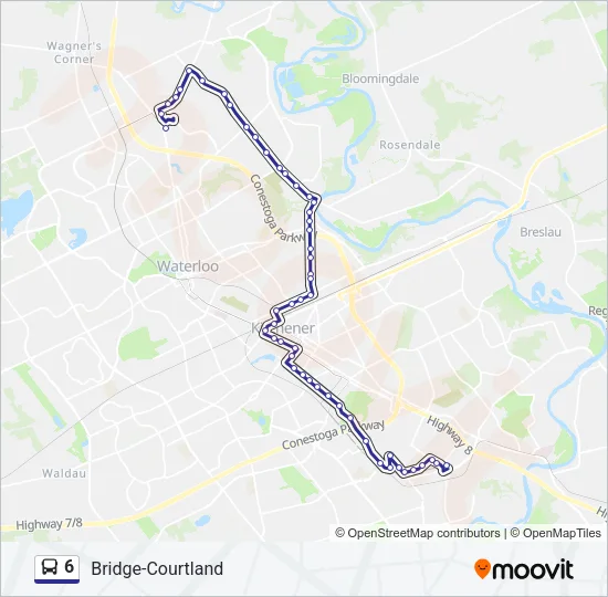 6 Bus Line Map