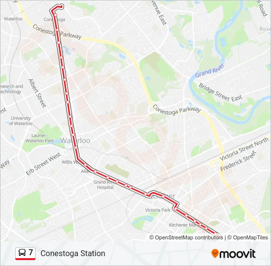 7 Bus Line Map