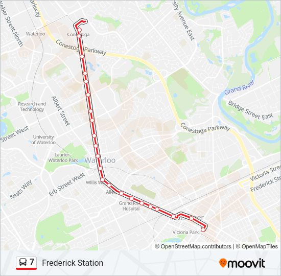 7 Bus Line Map