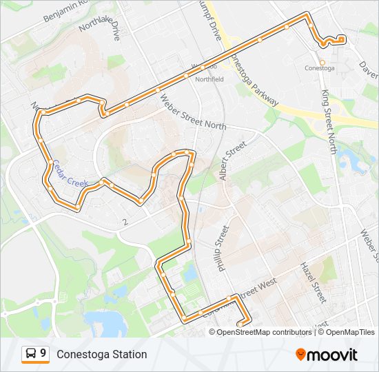 9 Bus Line Map