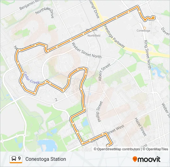9 Bus Line Map