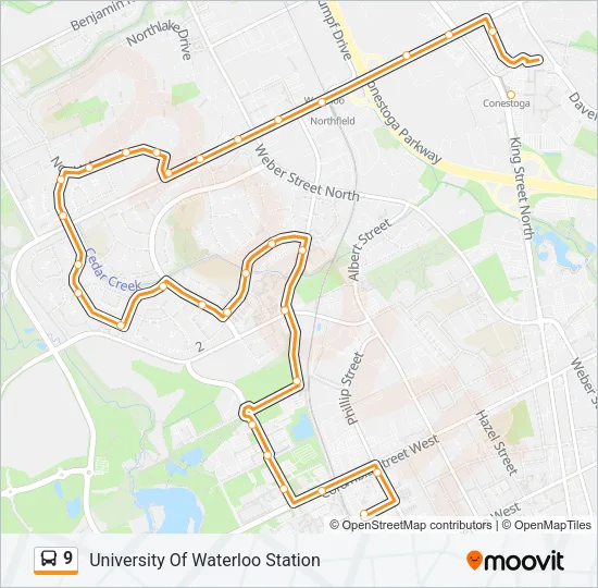 9 Bus Line Map