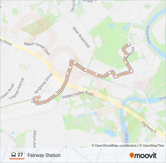 27 Bus Line Map