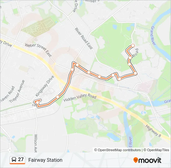 27 Bus Line Map