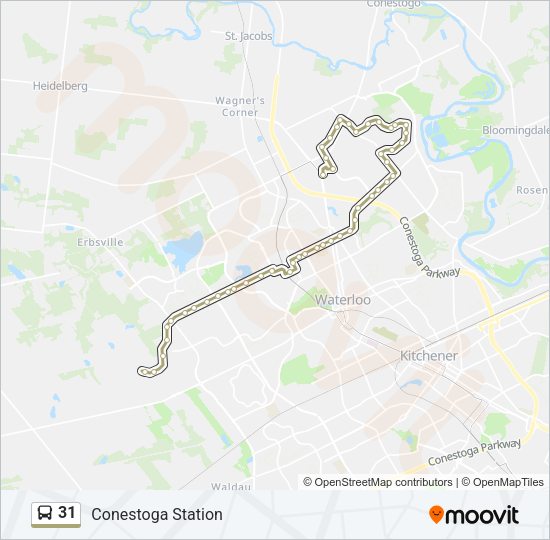 31 Bus Line Map