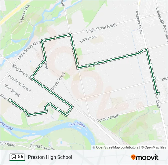 56 Bus Line Map