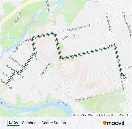 56 Bus Line Map