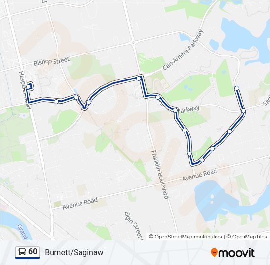 60 Bus Line Map