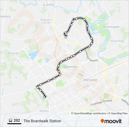 202 Bus Line Map