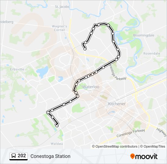 202 Bus Line Map