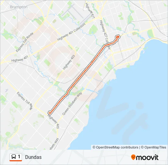 1 Bus Line Map