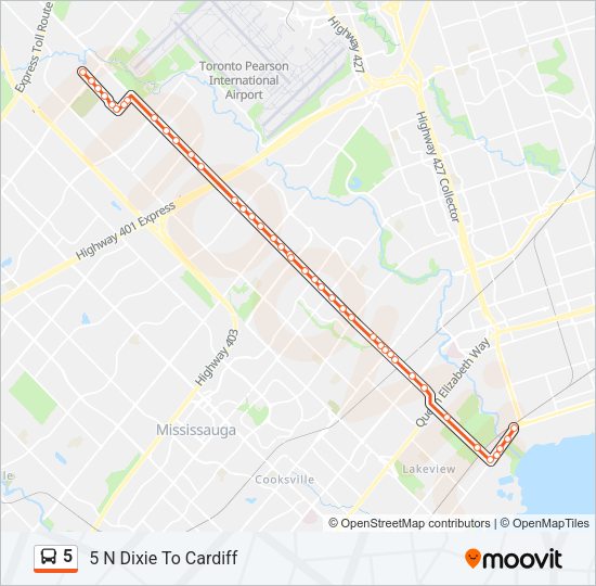 5 Bus Line Map