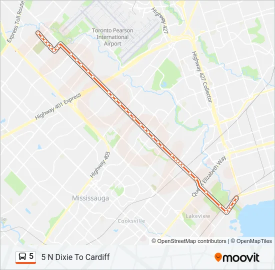5 Bus Line Map