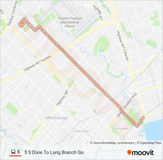 5 Bus Line Map