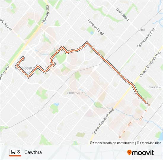 8 Bus Line Map