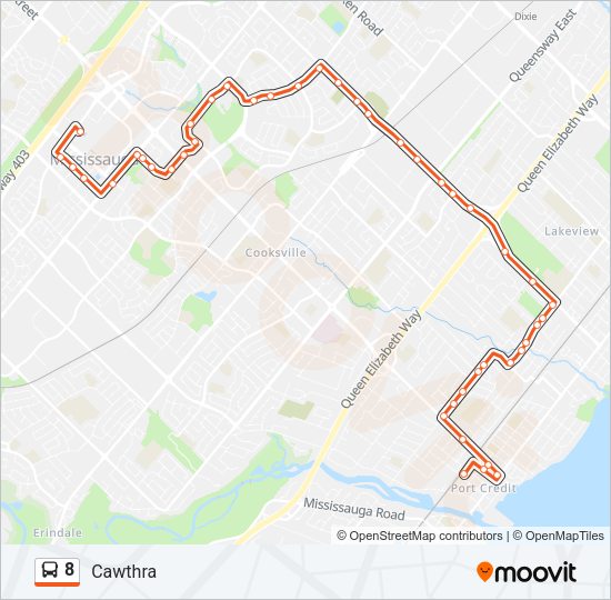 8 Bus Line Map