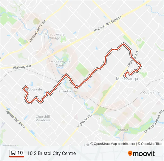10 Bus Line Map