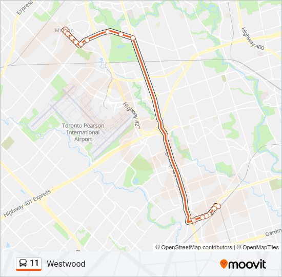 11 Bus Line Map