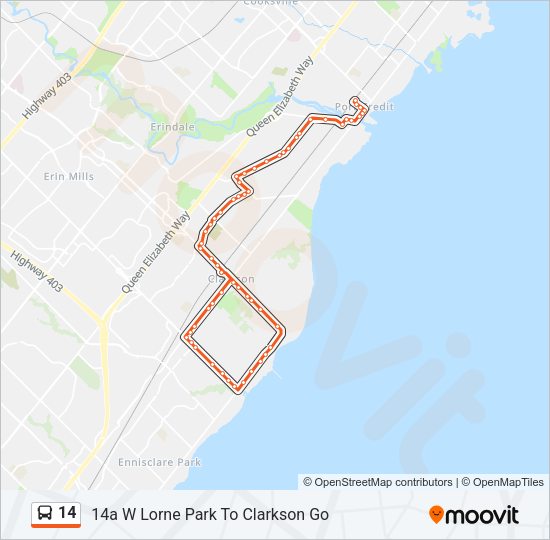 14 Bus Line Map