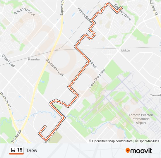 15 Bus Line Map