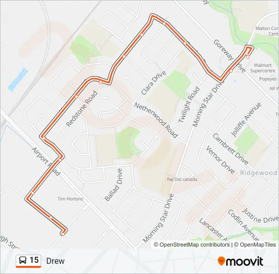 15 Bus Line Map