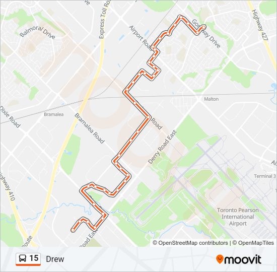 15 Bus Line Map