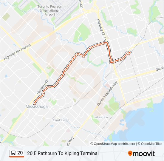 20 Bus Line Map