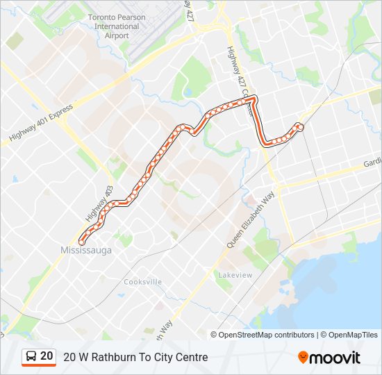 20 Bus Line Map