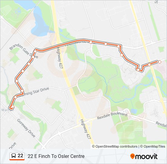 22 Bus Line Map