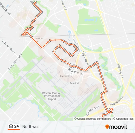 24 Bus Line Map
