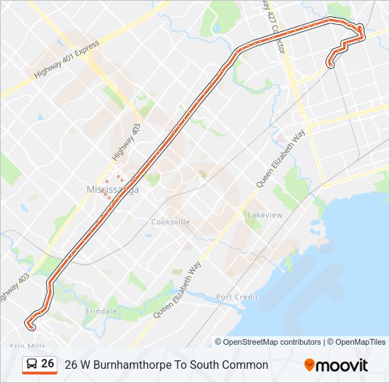 26 Bus Line Map