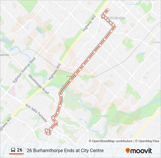 26 Bus Line Map