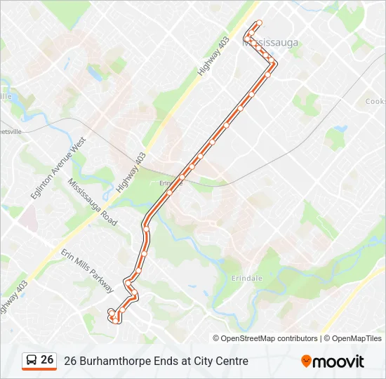 26 Bus Line Map