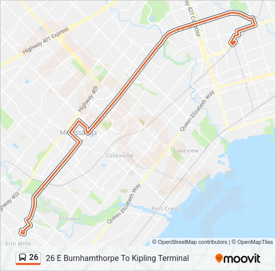 26 Bus Line Map