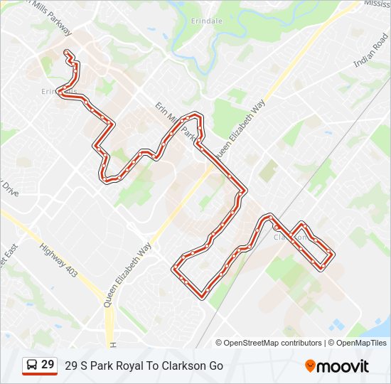 29 Bus Line Map