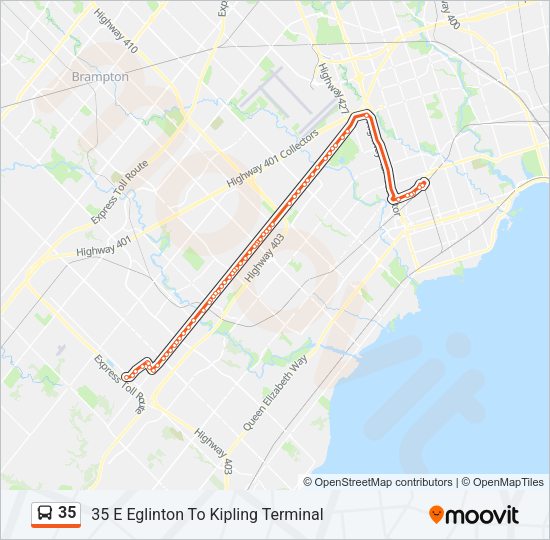 35 Bus Line Map