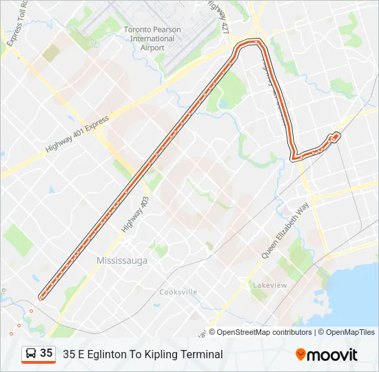 35 Bus Line Map