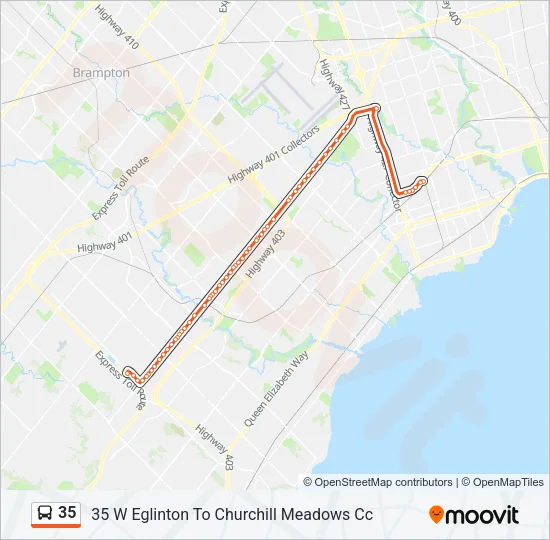 35 Bus Line Map