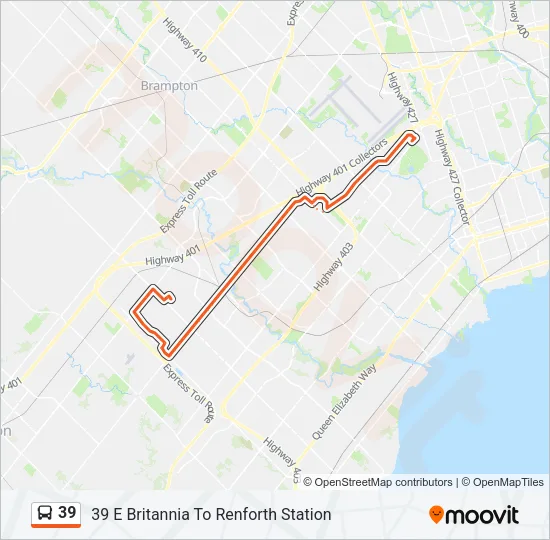 39 Bus Line Map