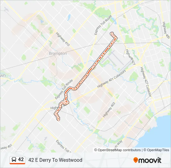 42 Bus Line Map