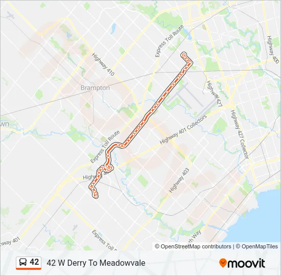 42 Bus Line Map