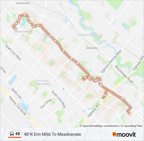 48 Bus Line Map